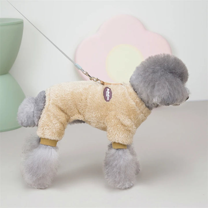 Puppy Fleece Jumpsuit Coat 