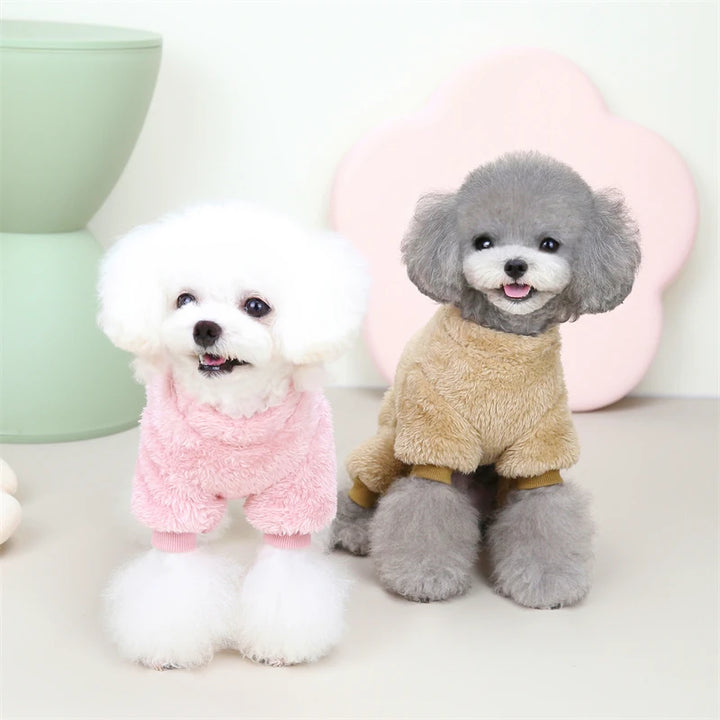 Puppy Fleece Jumpsuit Coat 