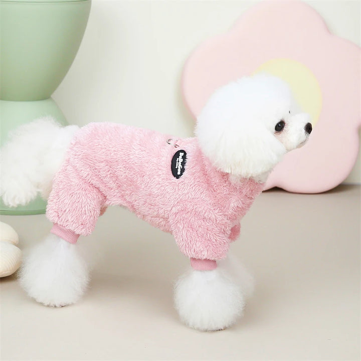 Puppy Fleece Jumpsuit Coat 