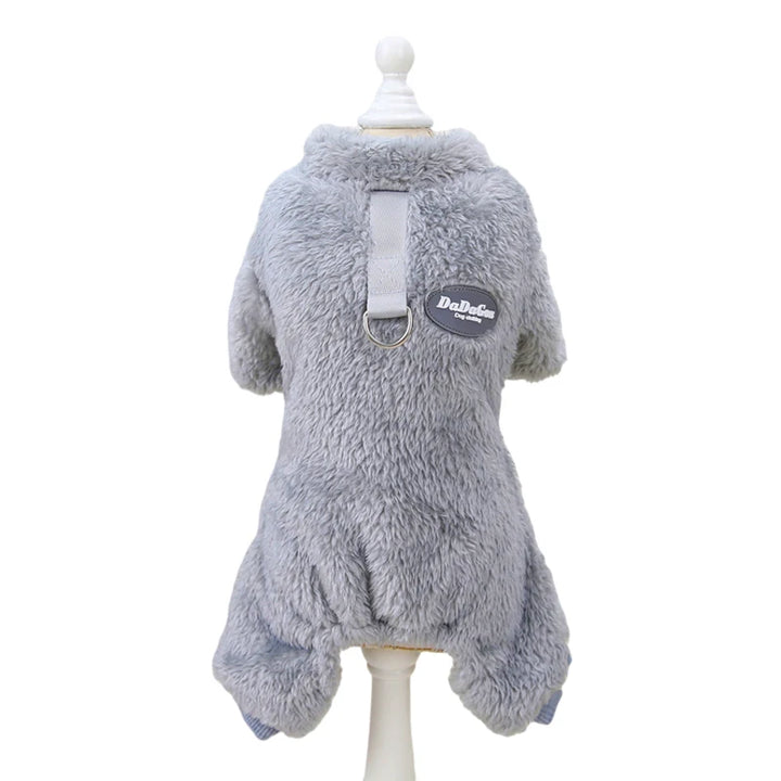 Puppy Fleece Jumpsuit Coat 